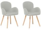 BELIANI Lot de 2 chaises grises claires BROOKVILLE