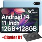 Blackview Tab 90 WiFi Tablette Tactile 10.9" HD+ IPS Android 14 2.4G+5G WiFi, 12 Go + 128 Go-SD 2 To 8200mAh Bleu Avec Clavier K1