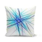 Housse de Coussin - FABULOUS BIJOUX - 40x40 cm - Motif Laser - Design Moderne - Couleur Bleue