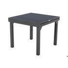 Table de jardin extensible "Piazza" graphite 8 places en aluminium traité époxy - Hespéride