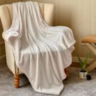 MINETGNON Plaid /Couverture Toucher Cachemire en Microfibre Très Doux - Crème - 150 x 200 cm