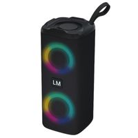 Haut-parleur Bluetooth Rechargeable Portable LED RGB sans fil Subwoofer Enceinte Bluetooth prise en charge carte TF/U-Disk, Noir