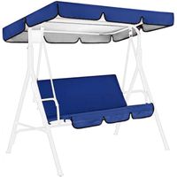 Ensemble de couverture de balançoire pour terrasse, housse de balançoire et une housse de siège, bleu, 55,9x47,2x7 pouces