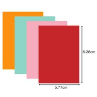 ATOMSTACK 4 pcs 8.26''x5.77'' tampons en caoutchouc multicolores avec adhésif auto-adhésif,rouge, vert,orange, rose, gravés au laser