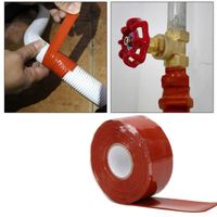 La bande adhésive Ruban étanche Ruban anti fuite Fournitures de réparation de tuyaux 2.5cm  (Rouge)