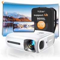 YABER Pro V7 9500L 5G Vidéoprojecteur WiFi Bluetooth Full HD 1080P , 6D Correction Auto Trapézoïdale et 4P/4D ,Zoom.BAZARLAND30