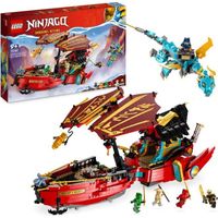 LEGO® NINJAGO 71797 Le QG des Ninjas - La Course Contre la Montre, Jouet avec 2 Figurines Dragon