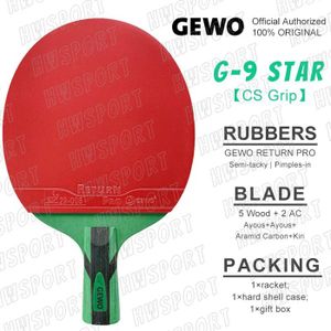 RAQUETTE TENNIS DE T. GEWO-Raquette de tennis de table professionnelle,raquette de ping-pong en carbone,raquette,batte de ping-pong de - G-9 CS grip