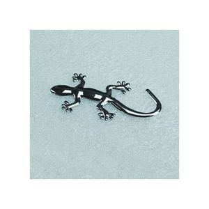 Autocollant Métal 'Lézard' Chromé - 9.5 X 4.5 Cm - Adhésif 3D Pour Voiture, Porte, Métal (Or Ou Argent)