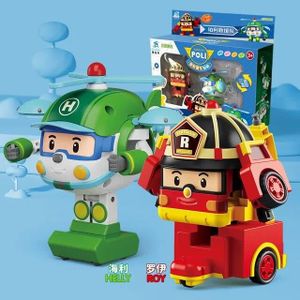 ROBOT - ANIMAL ANIMÉ 2 pièces-3 - Robocar-group jouet Poli pour enfants, Modèle de voiture robot transformant, Figurine d'anime, C