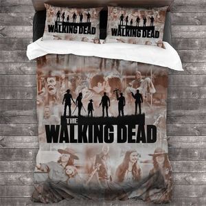 The Walking Dead Avec Housse De Couette Ensemble De Literie 3PCS Housse de Couette Taie d'oreiller UK/EU Taille