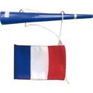 APPLAUDISSEUR Vuvuzela Trompette avec drapeau - France - Bleu - 