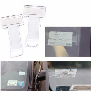 Easyboost Pochette pour Ticket Parking Stationnement Auto Etui Plastique Transparent Protection Plastifiée Voiture Rangement 100 x 75mm 