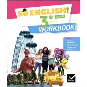 LIVRE COLLÈGE Livre - SO ENGLISH! ; anglais ; 3e ; workbook