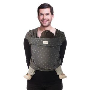 PORTE BÉBÉ Écharpe De Portage - Babylonia Baby Carriers - Modèle BB-TAI - Porte-Bébé 100% Coton Organique - Grey Plus