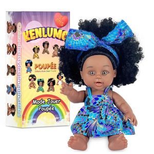 35,56 cm poupée noire poupée afro-américaine ensemble complet cheveux  bouclés poupée noire pour les filles meilleur cadeau pour les enfants  filles