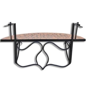 TABLE DE JARDIN  KIMISS Table suspendue de balcon Terre cuite Mosaïque-LEF