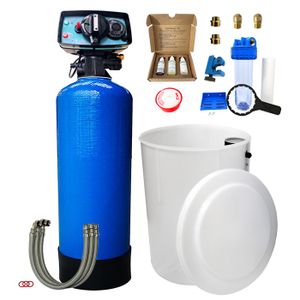 ADOUCISSEUR D'EAU Adoucisseur d'eau bi-bloc 75L Fleck 5600 Volumétrique Mécanique Complet Avec Accessoires - TOODO