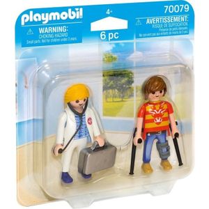 UNIVERS MINIATURE PLAYMOBIL - 70079 - Playmobil Duo - Médecin et pat