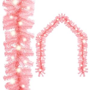 GUIRLANDE DE NOËL Elegant Guirlande de Noël-Christmas - avec lumières LED 10 m Rose décor8981