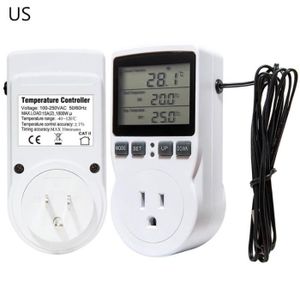 COMMANDE CHAUFFAGE US -Thermostat numérique 16a 220V,régulateur de température,multifonction,sortie avec minuterie,capteur,sonde de refroidissemen