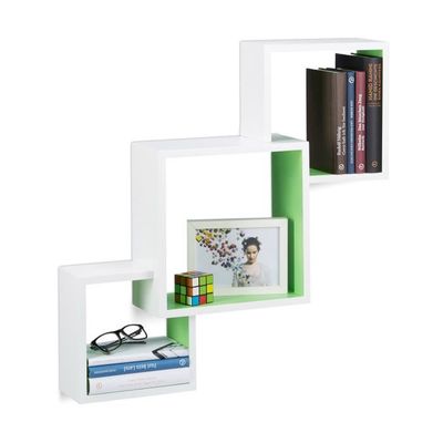 Relaxdays Etagere Cube Carre Tablette Flottante Murale 3 Cubes En