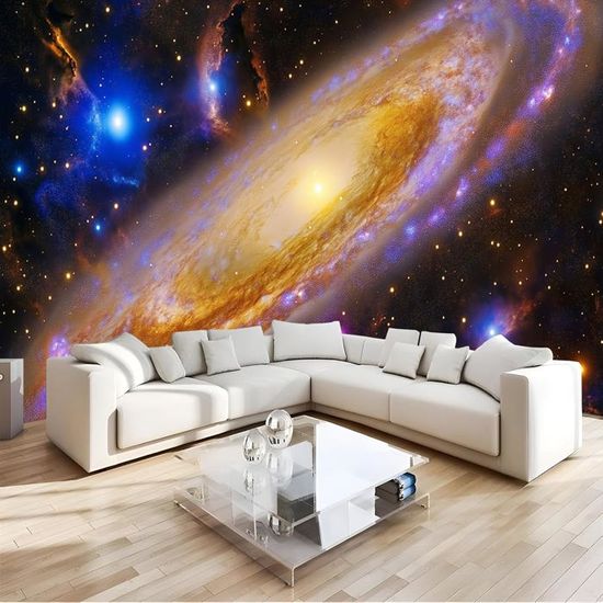 Tapisserie Murale Galaxie Géométrique 240x220 Cm - Tenture Japonaise, Décoration Chambre