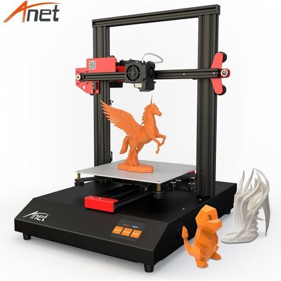 Imprimante 3D DIY 220 x 220 x 250 mm Anet ET4 Écran tactile 2.8" Nivellement automatique-Détection de filament-Haute précision