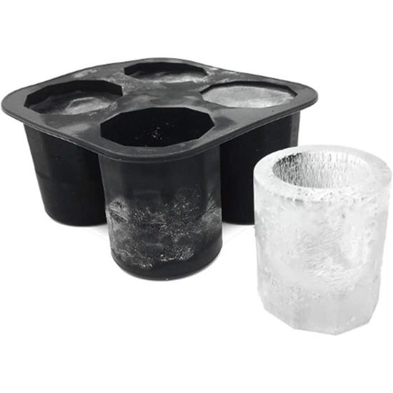 Bac À Glaçons En Silicone Avec Couvercle, Grand Moule À Glaçons En Silicone En Forme De Rose, 4