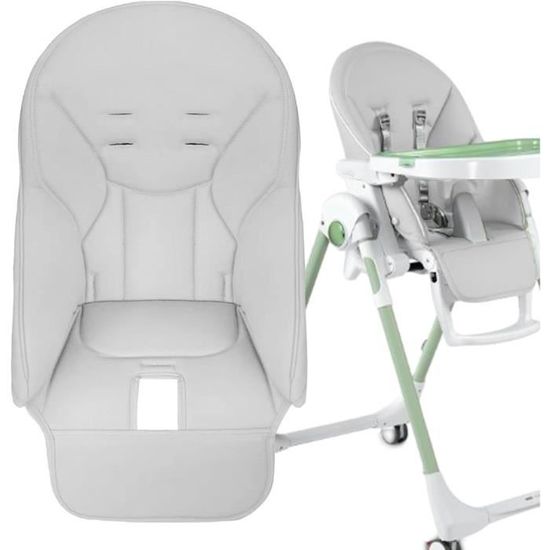 Coussin Chaise Haute Bébé Housse En Cuir PU Antidérapante - Protection Confort Siège Salle à Manger