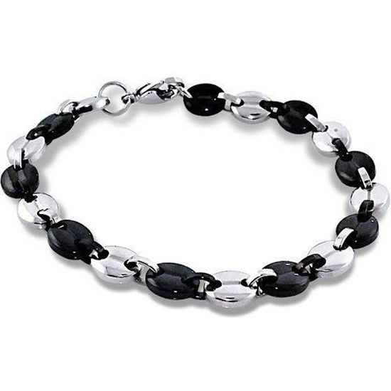 Bracelet Grain De Café Acier Inoxydable Argenté Pour Homme