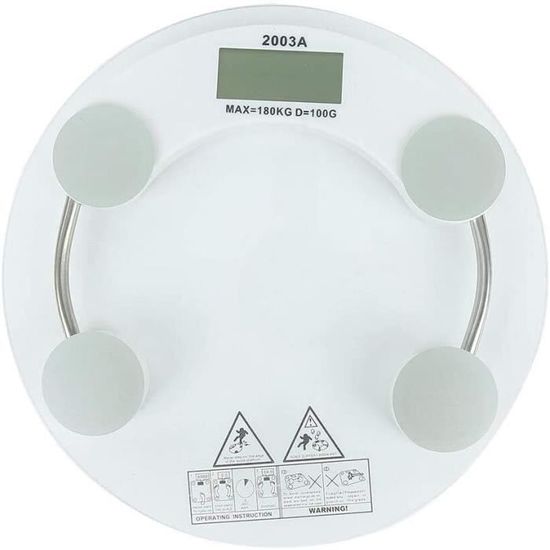 Balance Électronique Bébé BAKAJI 20kg - Pèse Bébé Numérique LCD Précision 10g Blanche