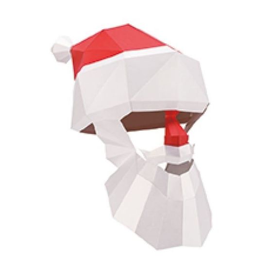Masque Origami En Papier Pere Noel 19x46 Cm Megacrea Diy Couleur Achat Vente Masque Decor Visage Cdiscount