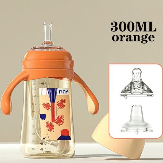 Couleur orange Biberon auto-alimenté de 300ml, avec Tube Long en paille,  sans main, Imitation lait, système d - Cdiscount Puériculture & Eveil bébé