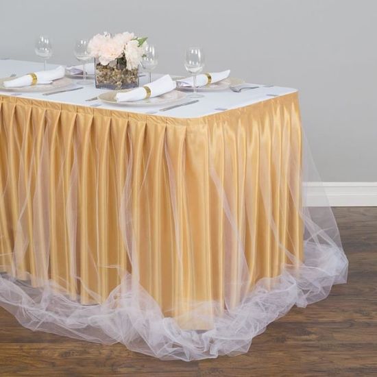 Jupe de shop table en mousseline