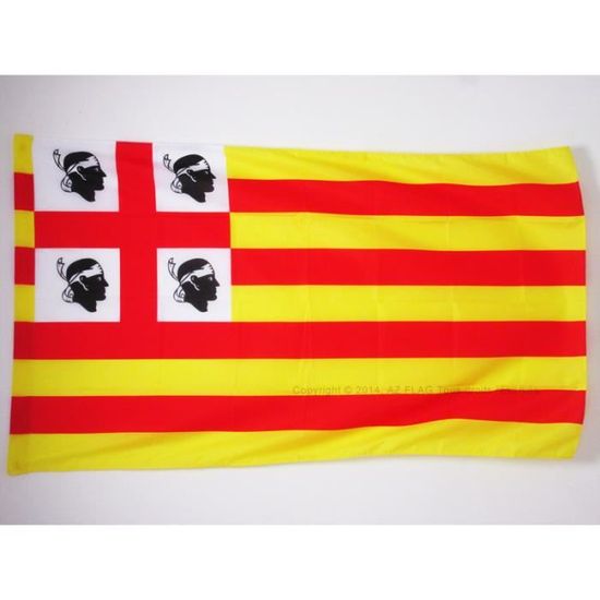 Drapeau Sardaigne 90x60cm AZ FLAG - Polyester Avec Œillets - Pour Intérieur/Extérieur - 50g