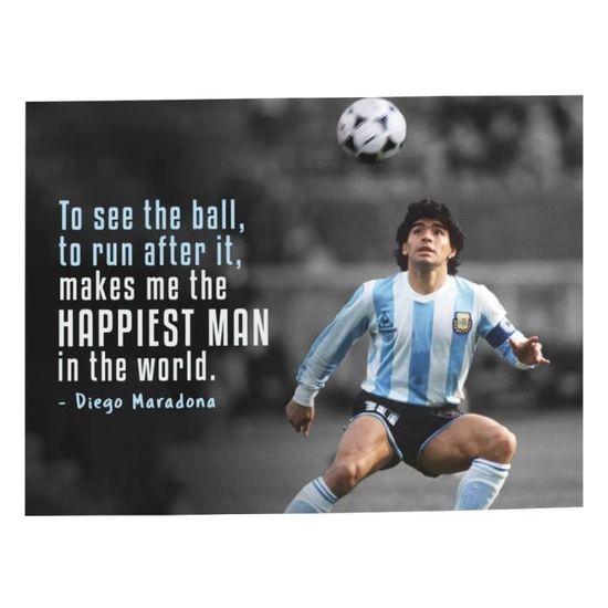 Affiche Poster Citation Anglais Maradona Argentine Football 31cm X 41cm Cdiscount Maison