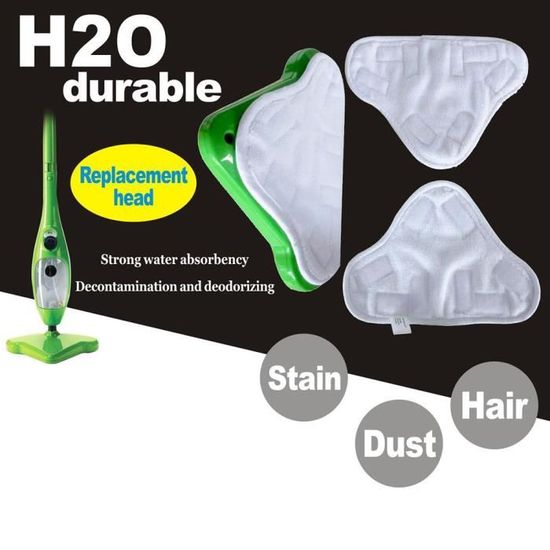 6pcs Réutilisable Microfibre H2o Vapeur Vadrouille Tampons de