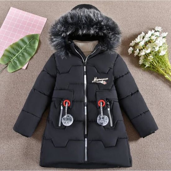 Générique Manteau D'Hiver Pour Garçons Veste Doublée Sherpa Petits Doudoune Capuche Mode Chaud
