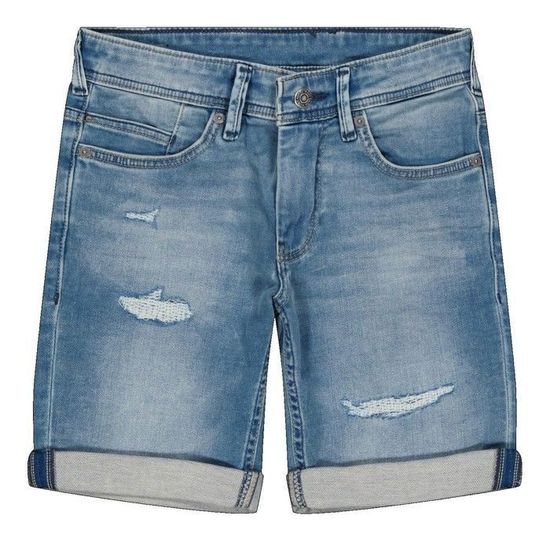 Short bleu jeans gar on Teddy Smith Scotty Bleu Cdiscount Pr t