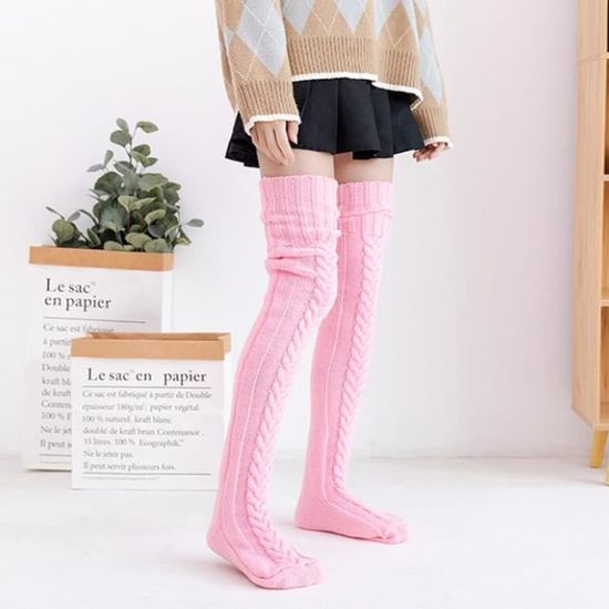 Chaussettes Hautes De Cuisse Pour Femme - Extra Longues 50 Cm | Sport, Cosplay, Mode Quotidienne
