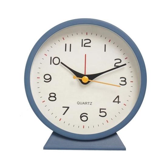 Réveil Analogique Rétro Vintage Silencieux 5 Pouces - Horloge Chevet Sans Tic-Tac à Pile
