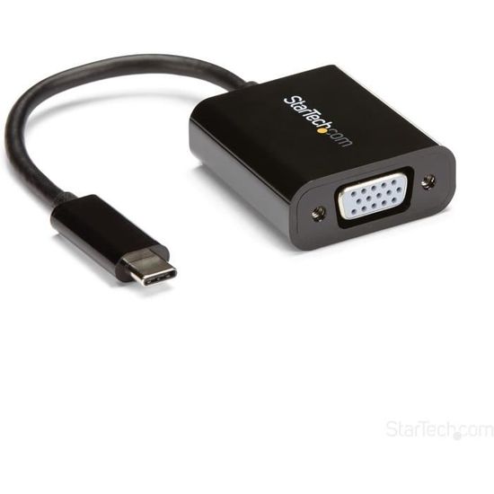Adaptateur USB-C Vers VGA Mâle - Convertisseur Vidéo 1080p Pour Ordinateur Portable, Moniteur, Projecteur