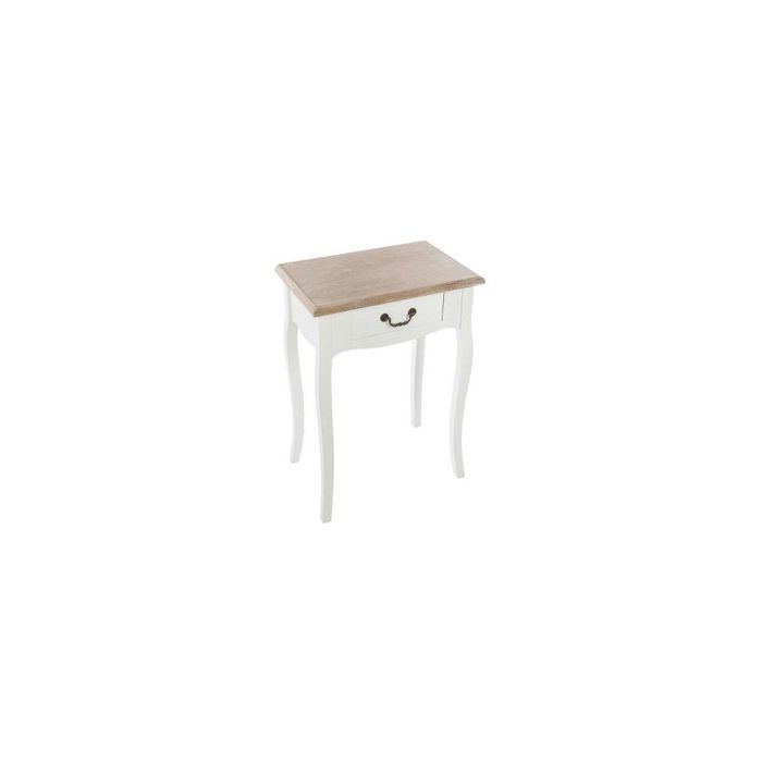 Table de chevet - Chrysa - L 47 x l 30 x H 65 cm - Blanc