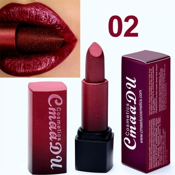 Sexy 4 couleurs Nude Metallic Matte Velvet Glossy Lip-gloss Lipstick Lip Cream n1460