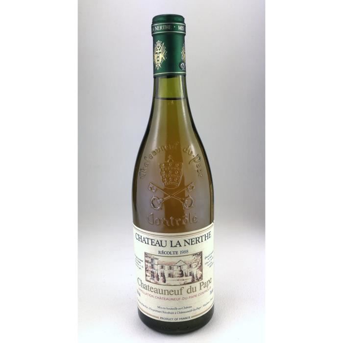 1988 - Chateau la Nerthe blanc - Chateauneuf du Pape (Bouteille 01)