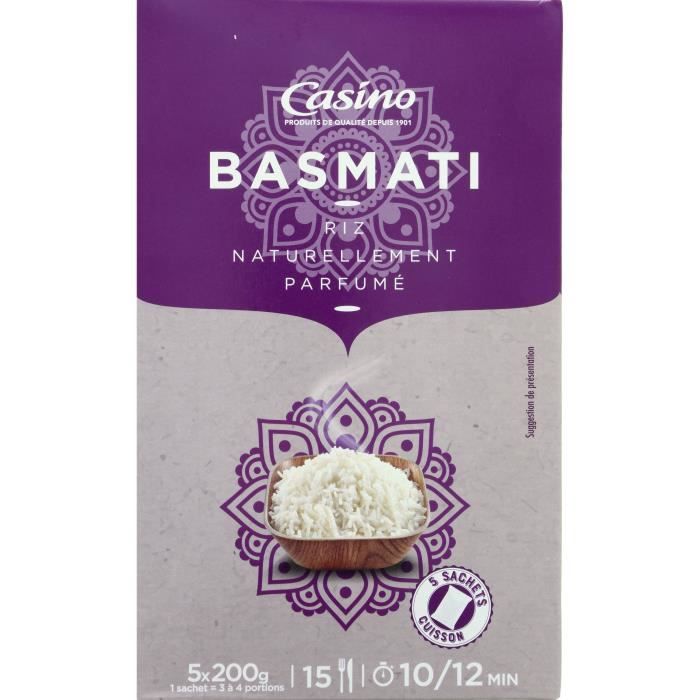 CASINO Riz Basmati parfumé - 5X200G