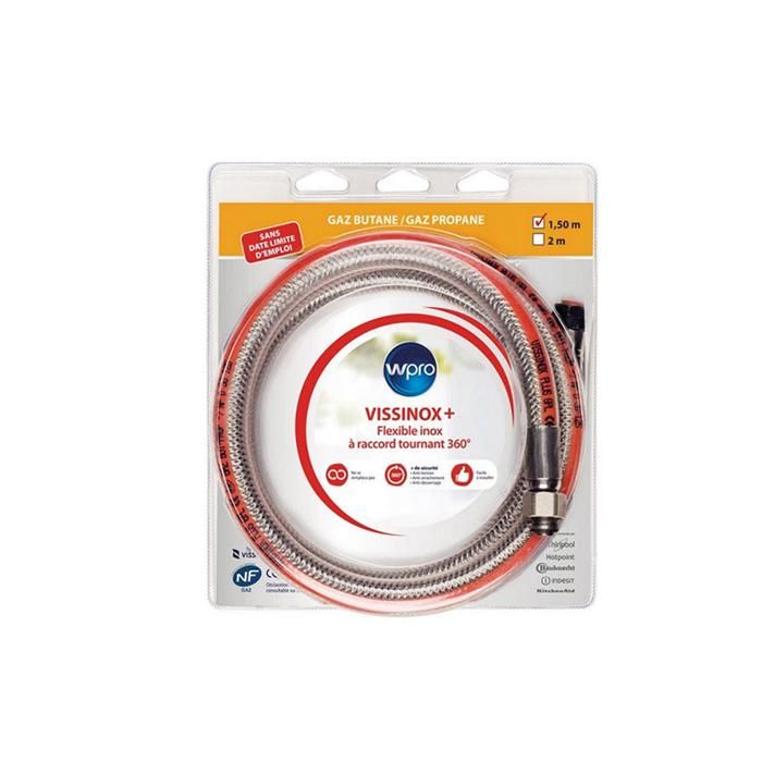 484010678155. Tuyau Gaz Butane Propane Inox 1.5 M Pour CUISINIERE - SemBoutique