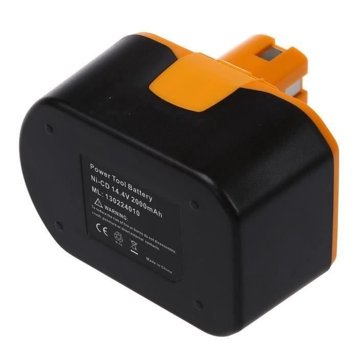 l'Outil d'Alimentation Batterie de remplacement pour RYOBI 14,4V, RY62, RY6200, RY6201, RY6202, 130224010, etc noir et jaune Aa25497