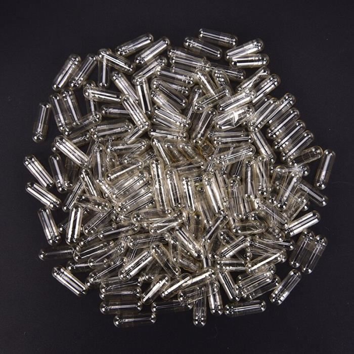 1000 pièces Capsule de gélatine vide Capsule de gélatine vide Capsule de gélatine dure Gel casher clair pour le stockage SD5975